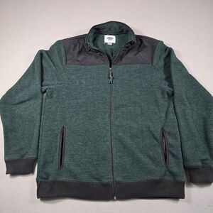 Old Navy Men's Full Zip Green Black Light Jacket Size XL Pockets HPeaks Cozy